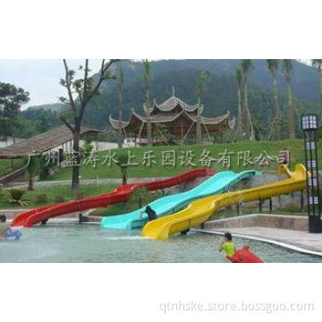 3 Lines Kid Water Slides Custom Commercial Water Slides Wat